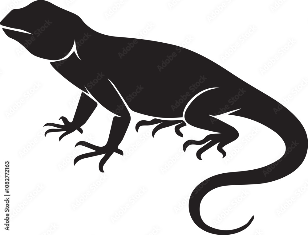 lizard Silhouette black vector. the white background lizard Silhouette black vector. the white background