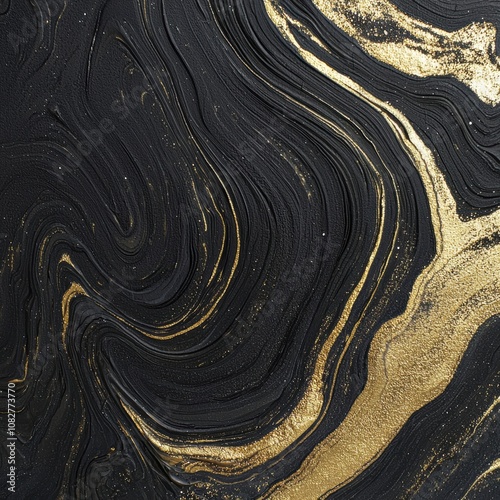Luxurious marbled black and gold textures resembling regal elegance
