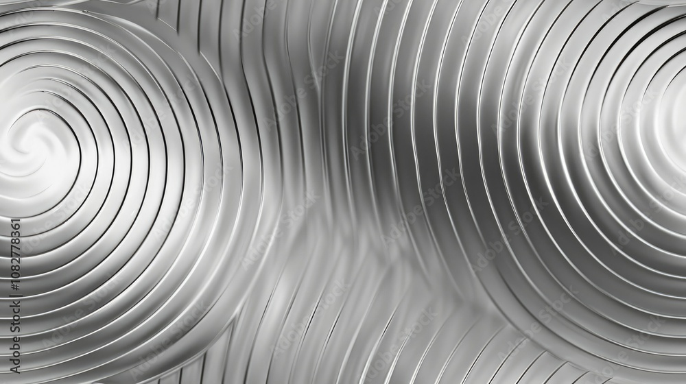 Smooth, brushed steel surface with radial patterns Smooth, brushed steel surface with radial patterns