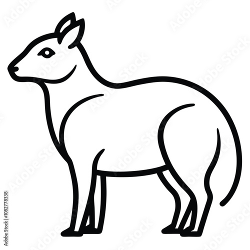 Solid color Hokkaido animal vector design