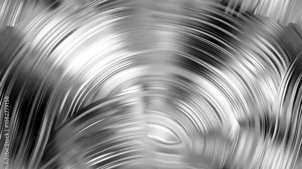 Smooth, brushed steel surface with radial patterns Smooth, brushed steel surface with radial patterns