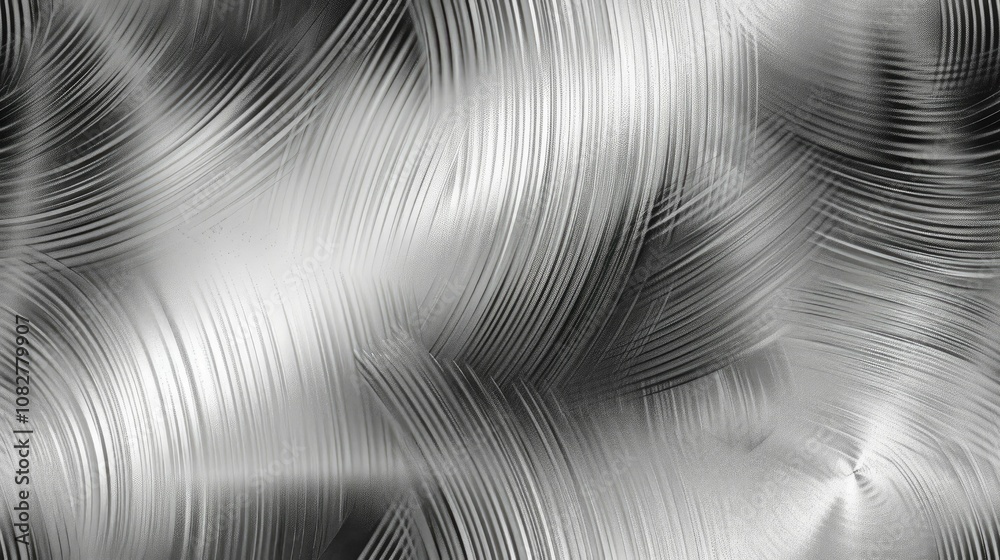 Smooth, brushed steel surface with radial patterns Smooth, brushed steel surface with radial patterns
