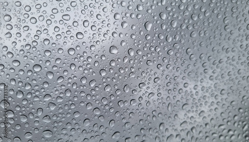 Wallpaper Mural Raindrops on glass close-up. Black and white monochrome. Selective focus Torontodigital.ca