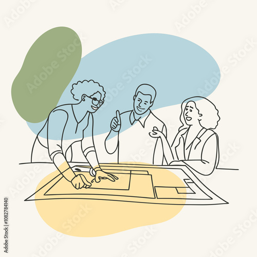 Happy working team