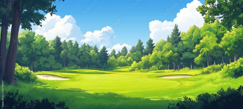 Obraz premium Peaceful Golf Course