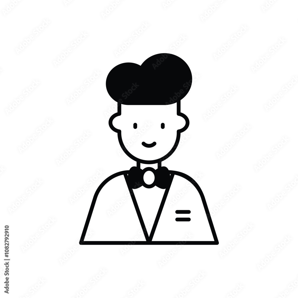 Fototapeta premium Groom vector icon