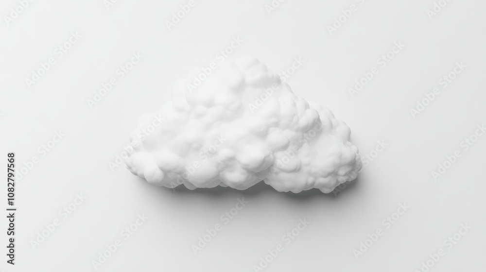 Fluffy White Cloud on a Light Background Fluffy White Cloud on a Light Background