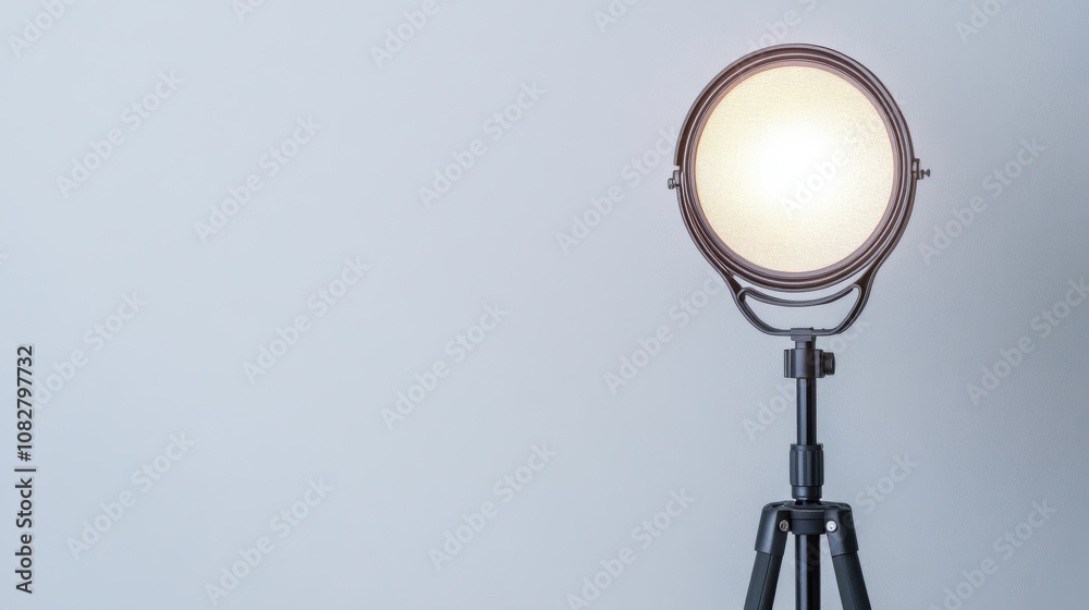 Professional Studio Spotlight on a Minimalist Background Professional Studio Spotlight on a Minimalist Background
