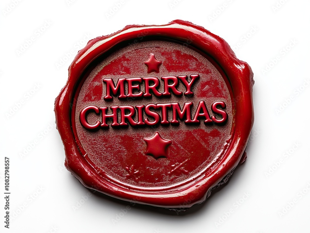A deep red wax seal featuring A deep red wax seal featuring