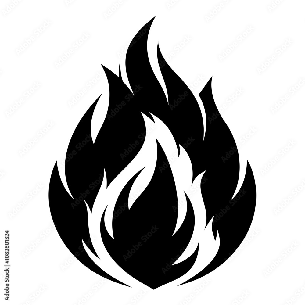 silhouette flame fire flames, flame vector icon, illustration of fire flame silhouette flame fire flames, flame vector icon, illustration of fire flame