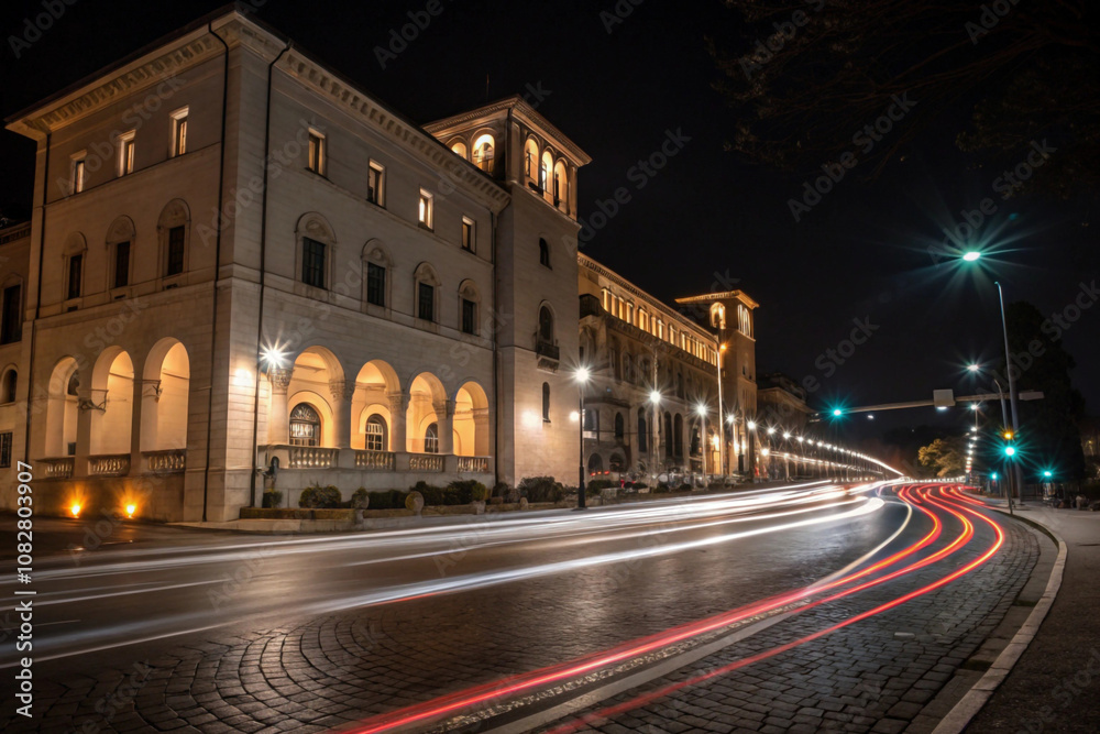 Long Exposure Night Architecture Long Exposure Night Architecture