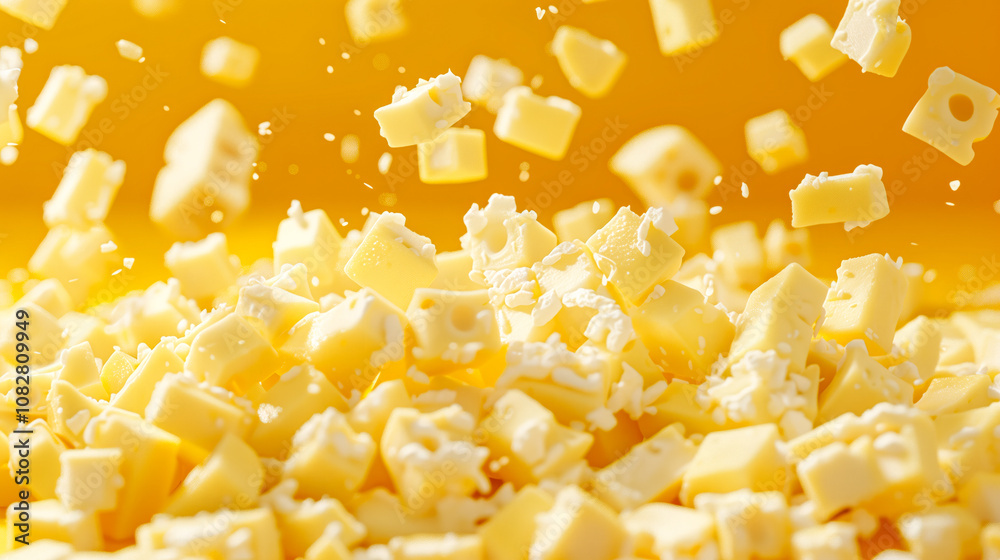 Textured Feta Cheese Crumbles, Uneven Edges and Crumble Details. Textured Feta Cheese Crumbles, Uneven Edges and Crumble Details.