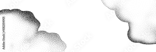 Set of  a black dots with a sandy texture. An abstract, grainy background featuring a noisy gradient pattern.