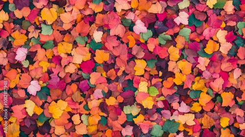 No texture, very clear pattern, colorful autumn leaves background, the overall picture is neat, without stains and damage, the red, AI Generative