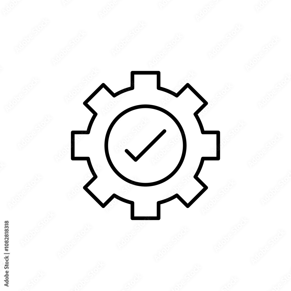 Execution thin line vector icon. Execution thin line vector icon.