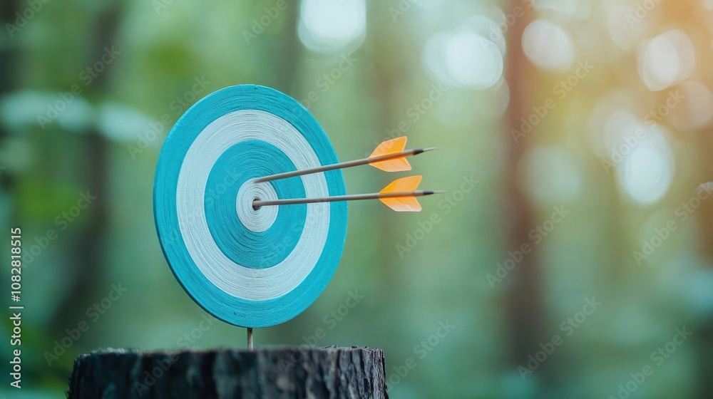 Multiple arrows hitting different areas of a bullseye target, showcasing various levels of accuracy, success, and proximity to the desired outcome. Multiple arrows hitting different areas of a bullseye target, showcasing various levels of accuracy, success, and proximity to the desired outcome.