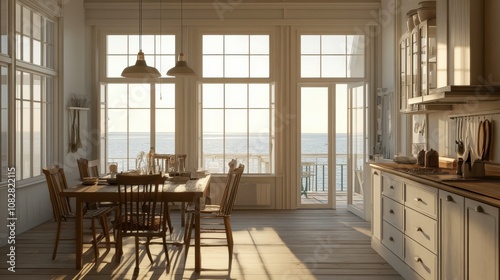 Serene Lakefront Apartment with Large Windows