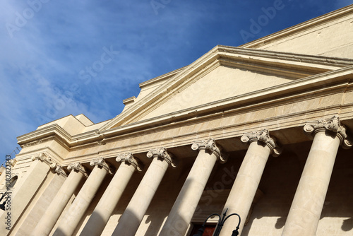 Facade of the New Church of San Lorenzo, Cathedral of Massafra, Taranto, Puglia, Italy