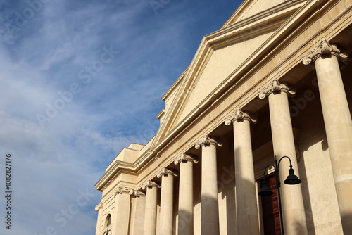 Принти на полотні Facade of the New Church of San Lorenzo, Cathedral of Massafra, Taranto, Puglia,