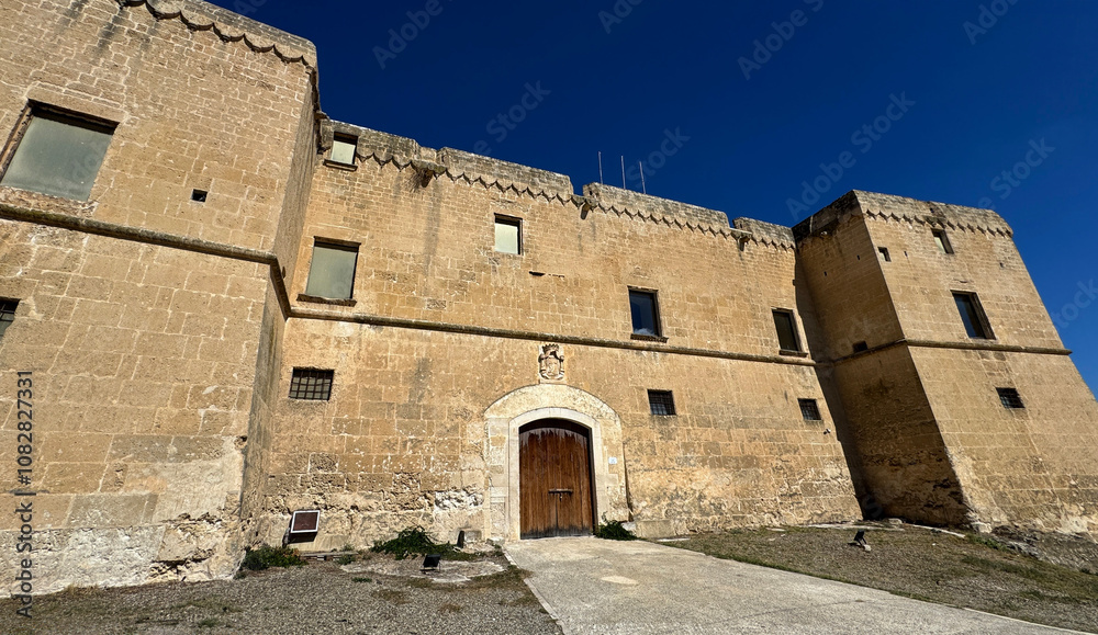 Facade of the Stella Caracciolo Castle of Palagianello, Taranto, Puglia, Italy Facade of the Stella Caracciolo Castle of Palagianello, Taranto, Puglia, Italy