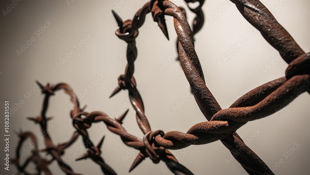 Set of Barbed Wires, cut out Set of Barbed Wires, cut out