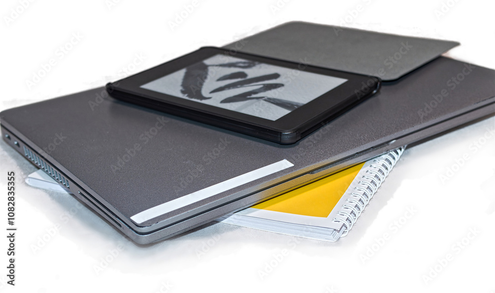 notebook, laptop and e-book reader notebook, laptop and e-book reader