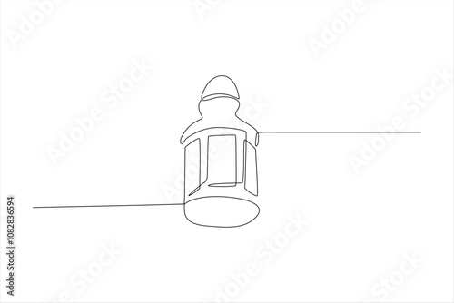 A minimalist line drawing of a lantern, emphasizing simplicity and light.