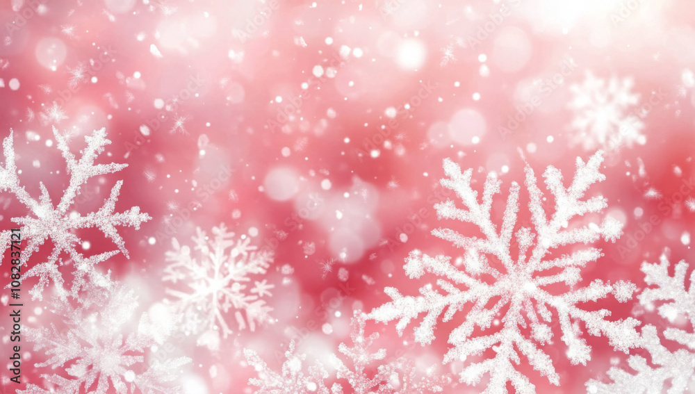 Snow-covered pink background with gentle white snowflakes, creating a sweet Christmas winter design. The pink hue adds a soft, festive charm.
Snow-covered pink background with gentle white snowflakes, creating a sweet Christmas winter design. The pink hue adds a soft, festive charm.