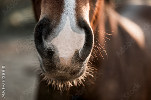 Fotografie horse nose snout nostril detail close animal equine pont