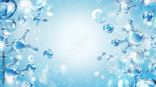 Hydrogel Material Wallpaper with Bubbles and Organic Shapes