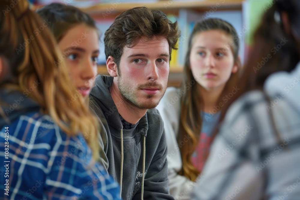 Obraz premium teacher with students
