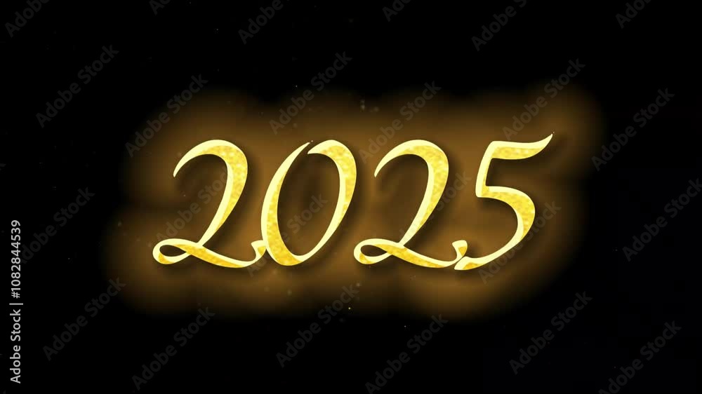 VIDEO 2025, VIDEO DOIS MIL E VINTE E CINCO, COM LUZES, 2025 LETRA DOURADA.
