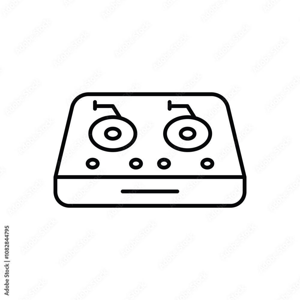 DJ Turntable vector icon DJ Turntable vector icon