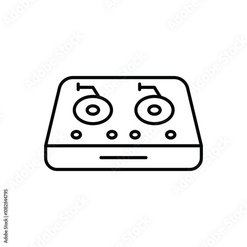 DJ Turntable vector icon