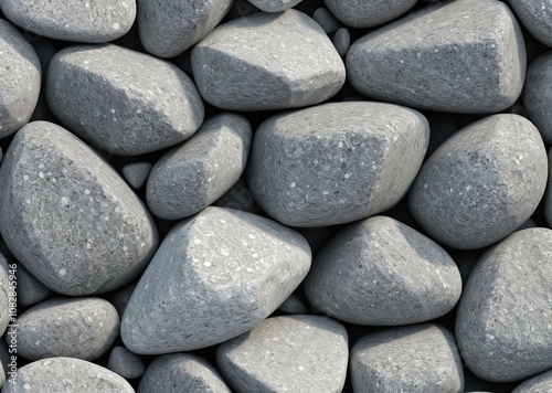 Weathered Granite Boulders with Rough Texture and Mineral Accents in Mountain Landscape