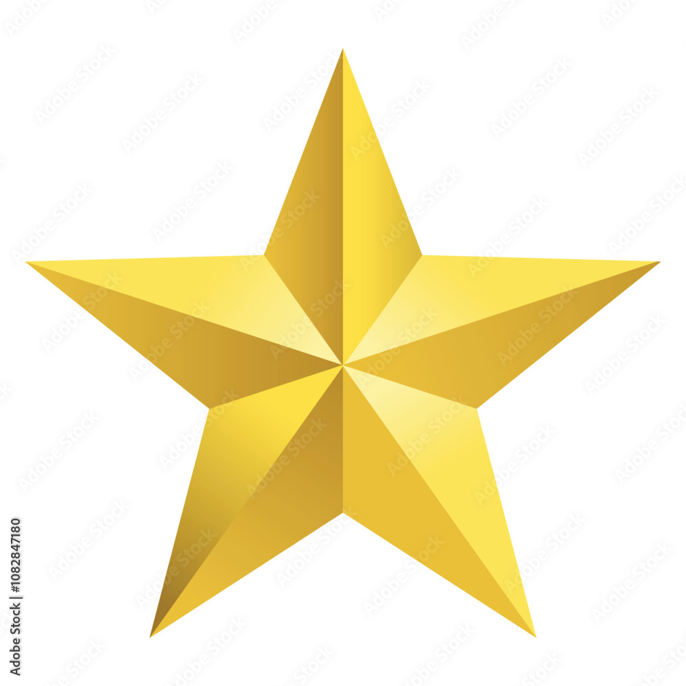 Golden Star Isolated Vector Icon Illustration Golden Star Isolated Vector Icon Illustration