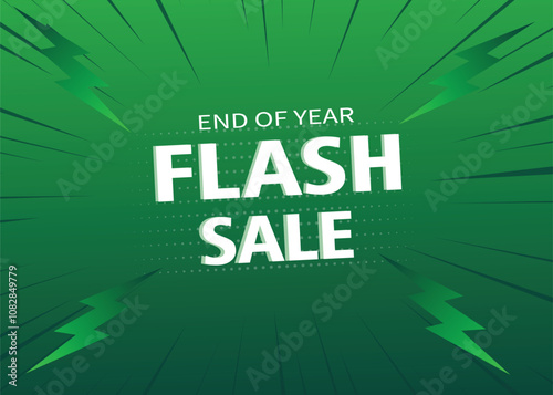 Flash sale end of year shop now banner poster  