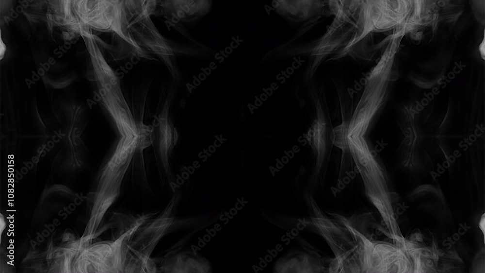 Mirrored Smoke Border Background Loop 