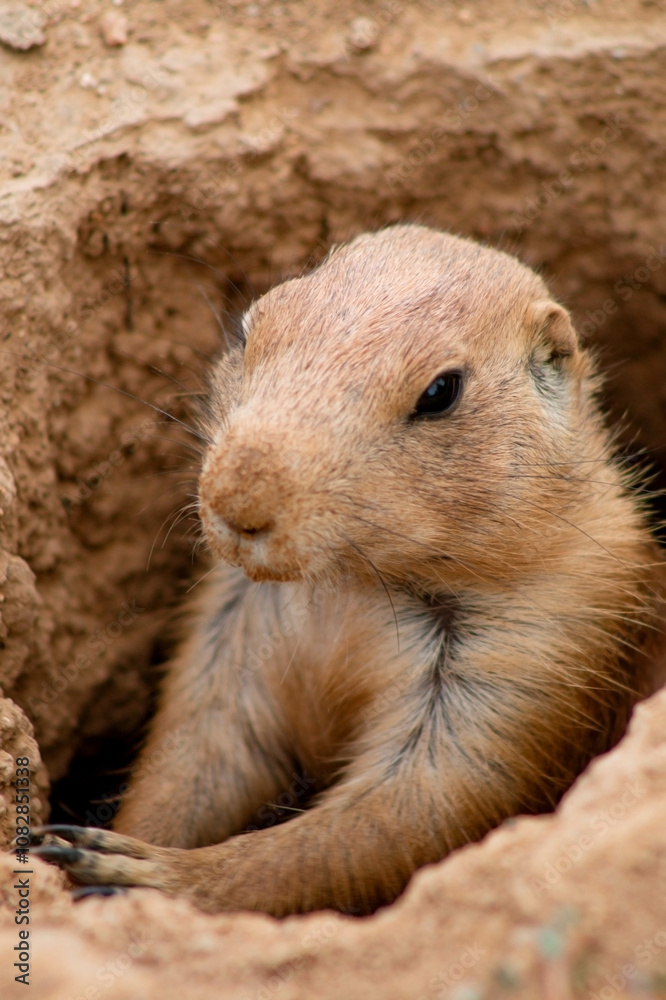 A meadow vole peeks out from its burrow, its face with dark eyes directed toward the camera, conveying curiosity and a hint of caution. A meadow vole peeks out from its burrow, its face with dark eyes directed toward the camera, conveying curiosity and a hint of caution.