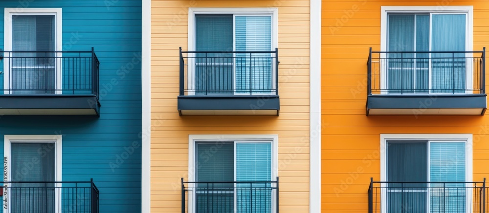 Modern apartment buildings featuring windows and balconies showcasing a contemporary complex with outdoor amenities and mixed media elements Modern apartment buildings featuring windows and balconies showcasing a contemporary complex with outdoor amenities and mixed media elements
