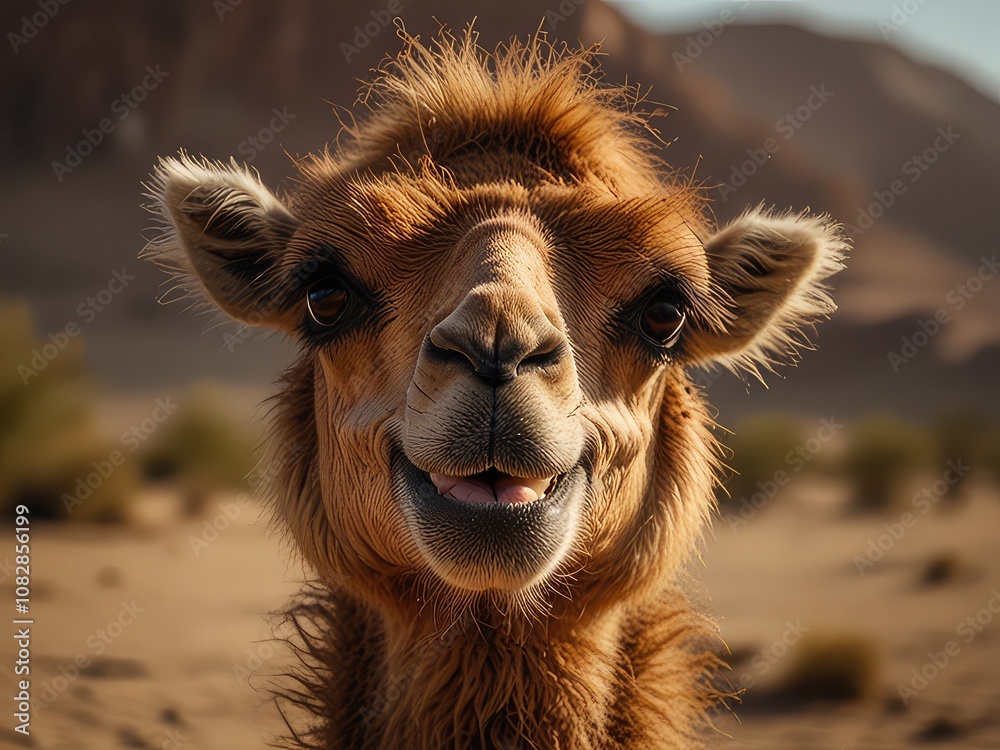 Obraz premium camel in the desert,close up of a camel,portrait of a camel,camel in zoo,