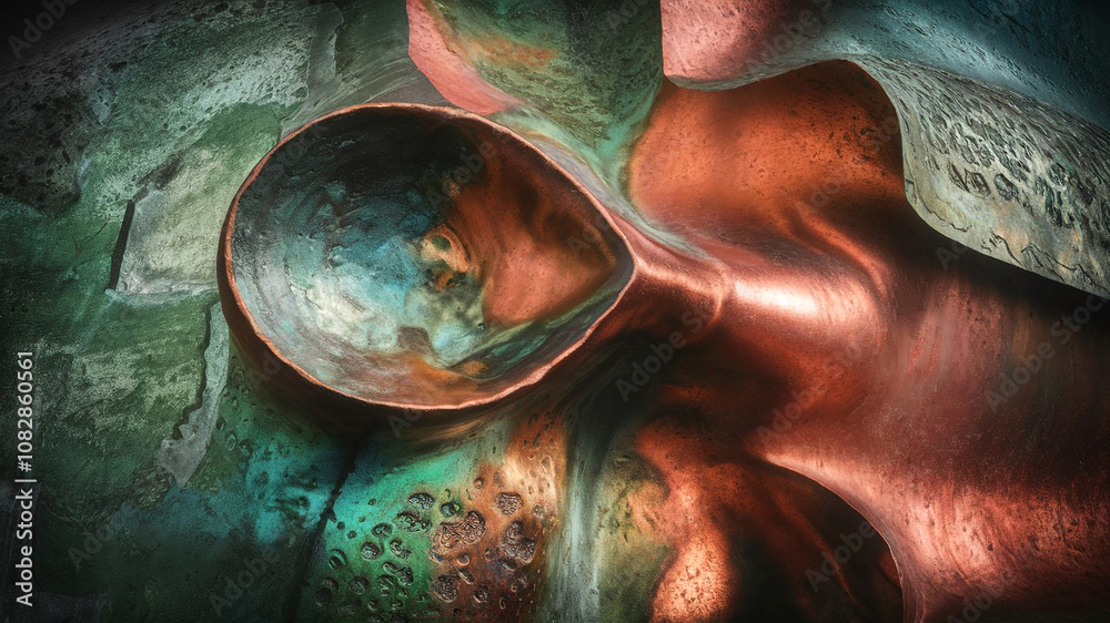 Timeless Textures of Oxidized Copper and Bronze with Verdigris Accents Showcasing the Beauty of Weathered Metals and Their Rich Multi-Layered Patina Over Time Timeless Textures of Oxidized Copper and Bronze with Verdigris Accents Showcasing the Beauty of Weathered Metals and Their Rich Multi-Layered Patina Over Time