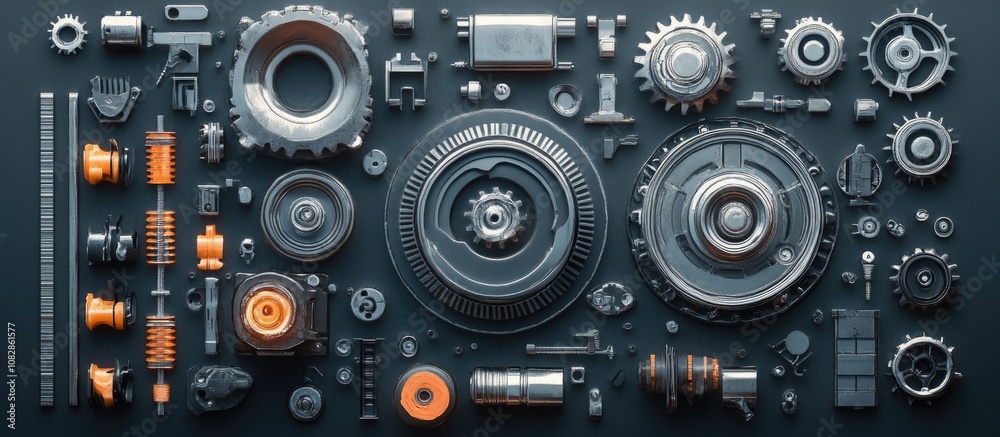 Metal gear mechanism created using a combination of various materials Metal gear mechanism created using a combination of various materials