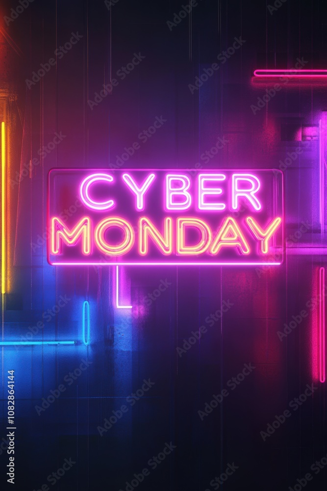 Cyber Monday sale event promotion poster. Cyber Monday sale event promotion poster.