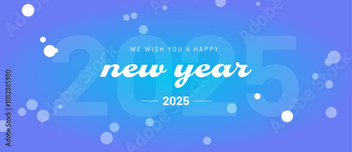 2025 Happy new year. Vector banner for happy new year 2025