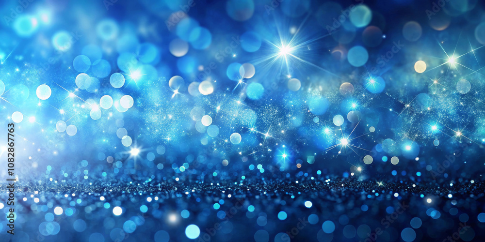 Blue Blurred Abstract Background with Sparkle Blue Blurred Abstract Background with Sparkle