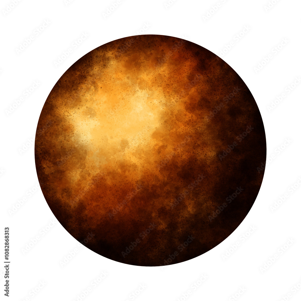 3D effect painted circle, sphere or bubble in yellow, orange and black. Isolated tool for brush, design element 3D effect painted circle, sphere or bubble in yellow, orange and black. Isolated tool for brush, design element