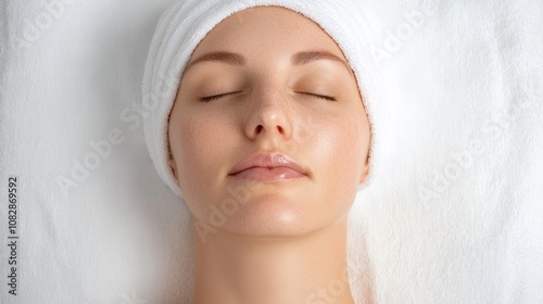 Relaxing facial treatment for skincare spa environment close-up view beauty and wellness concept