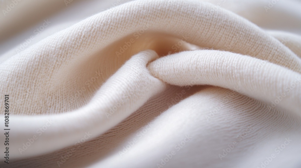 Soft cream fabric texture close-up textile study indoor setting abstract view material concept for design inspiration Soft cream fabric texture close-up textile study indoor setting abstract view material concept for design inspiration