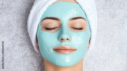 Relaxing facial treatment for skincare enthusiasts spa environment beauty content close-up viewpoint self-care concept